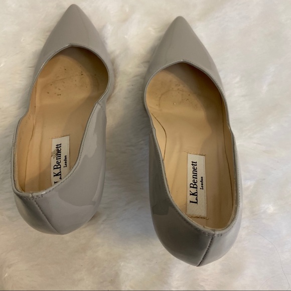 Lk l.k. Bennett odyssia grey patent leather pumps - Picture 5 of 7